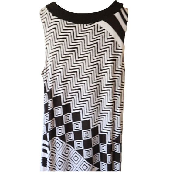 Chico's Maxi Dress Size 1 US 8/10 White and Brown - Picture 5 of 7